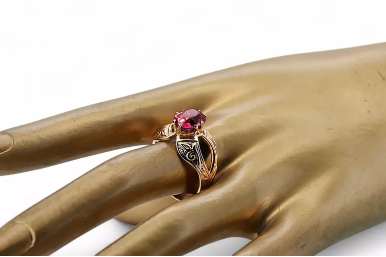 Ruby Original Vintage 14K Rose Gold Ring Vintage vrc135r